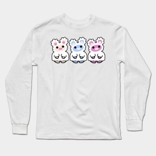 Three Chibis (Sheepish) Long Sleeve T-Shirt